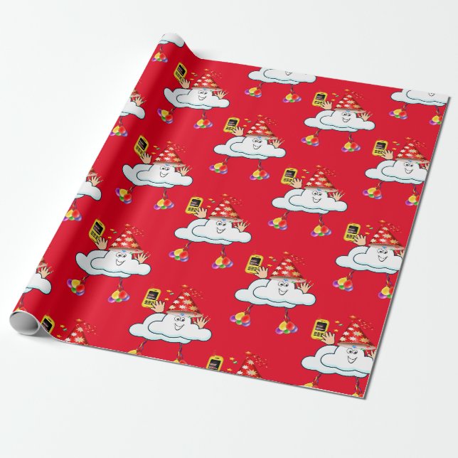 Cadeau Joyeux Anniversaire Papier IPhone Text Cloud (Déroulé)
