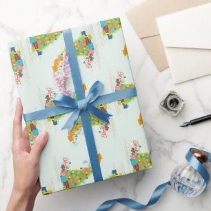 Cadeau Joyeux Noël Papier d'enveloppement de Noël