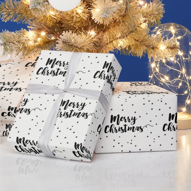 Cadeau Joyeux Noël Typographie Papier d'enveloppement (Vacances)