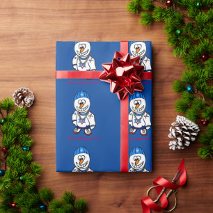 Cadeau Joyeux Noël Yo, Rapper Snowman Wrapper Papier
