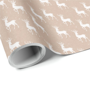 Cadeau Kraft Hiver Blanc Noël Élégant Papier à enveloppem