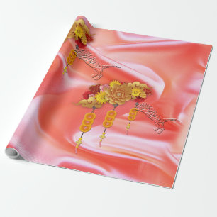 Cadeau L'année du papier d'enveloppement de tigre