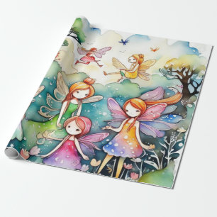 Cadeau Le conte de fées dans le papier d'enveloppement de