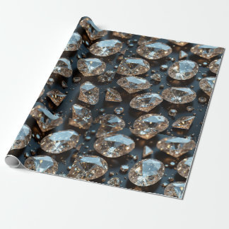 Cadeau Le papier d'emballage en diamant a l'air d'un vrai