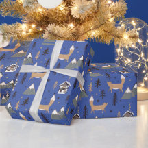 Le papier d'enveloppement Motif Christmas Fox