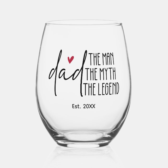 Cadeau légendaire papa en verre avec kit de boisso (Recto)