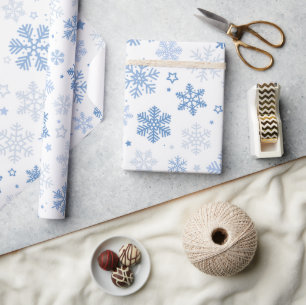 Cadeau Les flocons de neige. Beau papier d'enveloppement