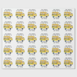 CADEAU LES ROUES SUR LE PAPIER D'ENVELOPPEMENT DU BUS