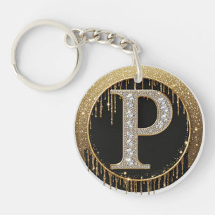 Cadeau lettre P doré brillant