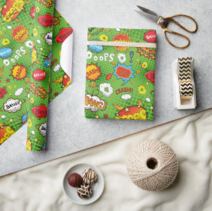 Cadeau Livre de bande dessinée papier d'enveloppement ver