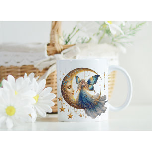 Cadeau magique pour elle - Tasse à café Fée et Lun