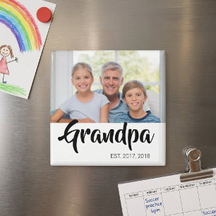Cadeau Magnet Photo de Grand-père Fondateur
