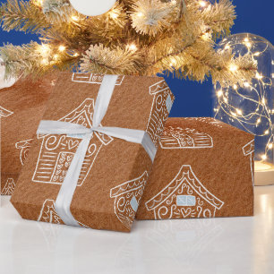 Cadeau Maison en pain d'épices en papier Kraft Noël Brown