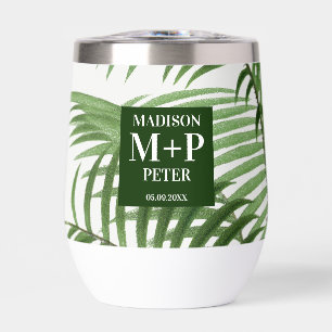 Cadeau Mariage monogramme de palmier tropical