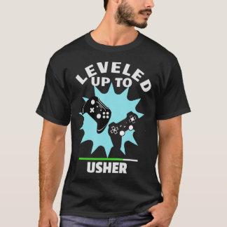 Cadeau Mariage Usher Funny Levelup Gamer T-Shirt