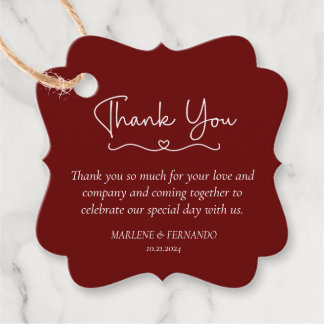 Cadeau Merci floral minimaliste Favoriser les étiquettes