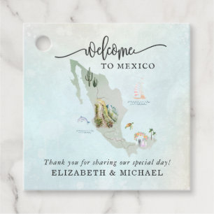 Cadeau Mexique Mariage Bienvenue étiquettes cadeaux