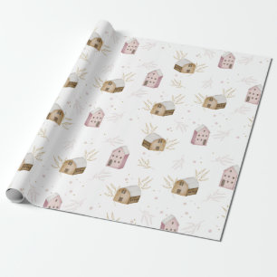 Cadeau mignonne scandi nordique abrite du papier d'emball