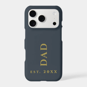 Cadeau minimaliste Navy Blue Or pour papa