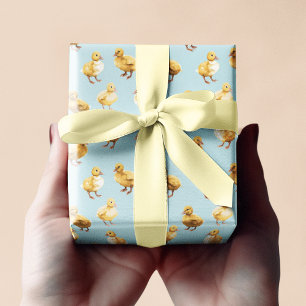 Cadeau Modèle de poussins   Papier d'emballage de Pâques