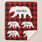 Cadeau moderne Rouge Plaid Et Blanc Mama Ours