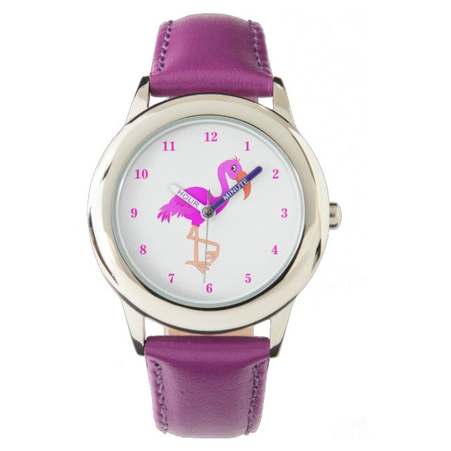 Cadeau Montre Flamant rose Rose (devant)