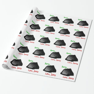 Cadeau Morceau de papier d'emballage de charbon