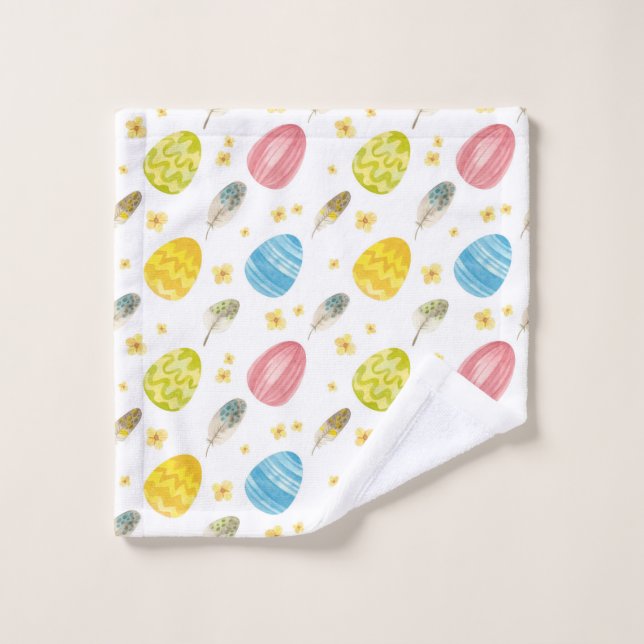 Cadeau Motif aux oeufs de Pâques, Joyeux Pâques (Gant de toilette)
