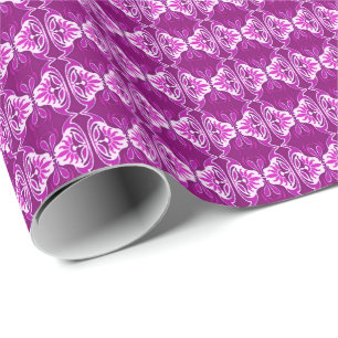 Cadeau Motif de papier peint Art déco - violet foncé et b