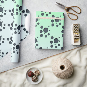 Cadeau Motif découpé en papier vert menthe abstrait moder