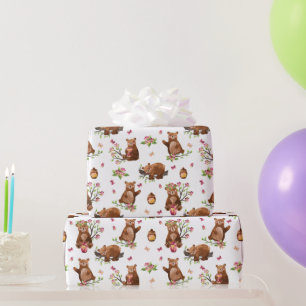 Cadeau Motif des ours de miel   Papier d'enveloppement po