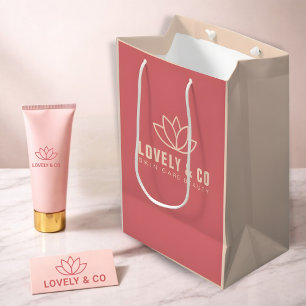 Cadeau Moyen Minimaliste Sac de Salon de Beauté Rose Poussiéreu