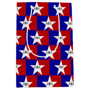 Cadeau Moyen Sac à cadeaux avec le drapeau de San Antonio, État