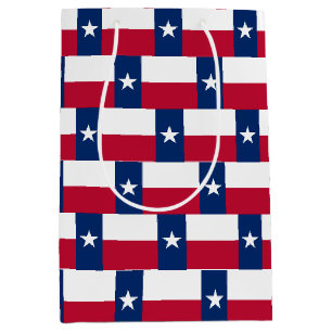 Cadeau Moyen Sac à cadeaux avec le drapeau du Texas, États-Unis