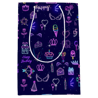 Cadeau Moyen Sac à cadeaux d'anniversaire de princesse | Sac de