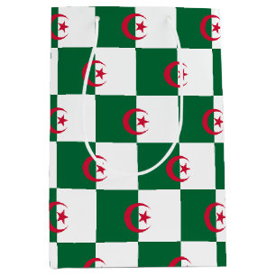 Cadeau Moyen Sac avec le drapeau de l'Algérie