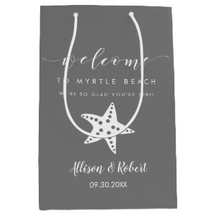 Cadeau Moyen Sac de bienvenue Starfish pour l'invité de mariage