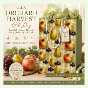 Cadeau Moyen Sac de fruits Poires, Pommes et Raisins