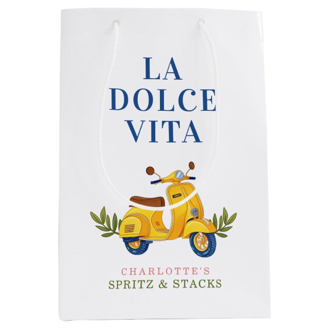 Cadeau Moyen Sac en papier personnalisé La Dolce Vita Spritz &  (Devant)