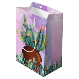 Cadeau Moyen Sac Sunrise Cactus