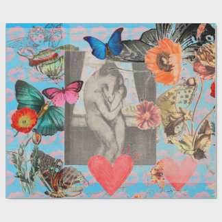 Cadeau MUNCH emballage papier collage Saint-Valentin