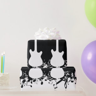 Cadeau Musique Note Guitare classique Papier d'enveloppem