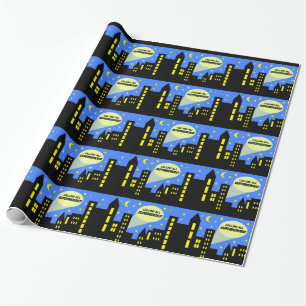 Cadeau Nappe du superhéros du papier d'emballage de