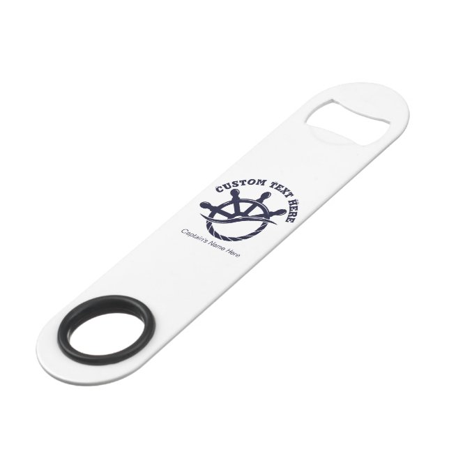Cadeau nautique de capitaine de bateau personnalis (Devant angulaire)