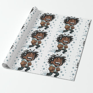 Cadeau Noël Snowy Rires-Noël Enveloppement Papier