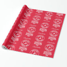 Nom blanc rouge de 30 po x 15 po du papier d'embal