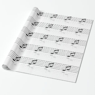 Cadeau Notes musicales amusantes Papier d'enveloppement