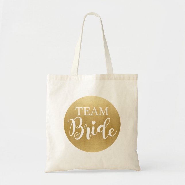 Cadeau nuptiale de filles de toile de sac d'or de (Devant)
