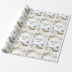 Cadeau Obtenez Bien Bientôt Blues Emballage Papier