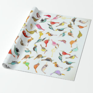 Cadeau Oiseaux en papier lin